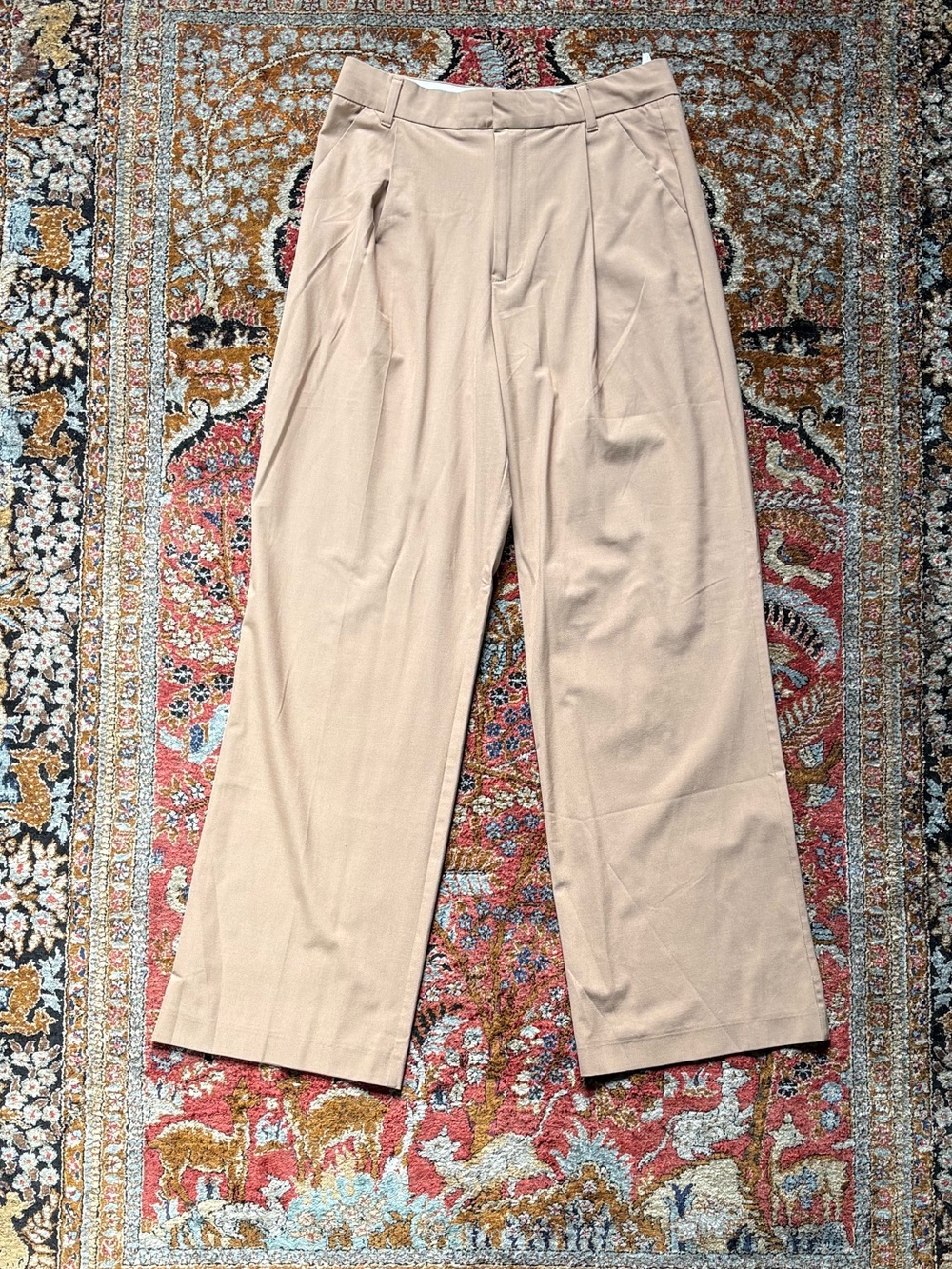 Zara woman’s  Tan Straight-Leg Chinos